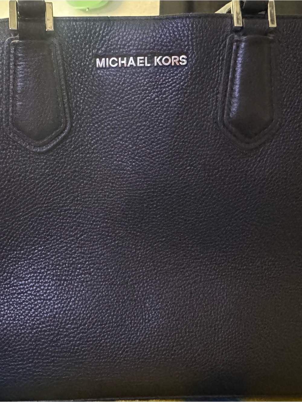 Michael Kors Adele Large Black Leather Satchel Bag